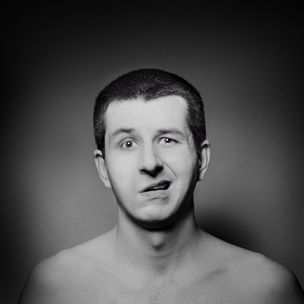 Łysy auto portret, self maid 6x6 bold