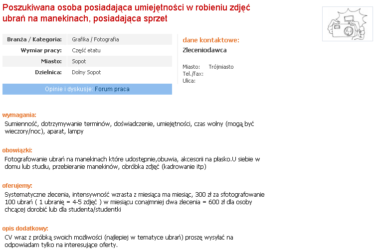 art fotograf ogloszenie
